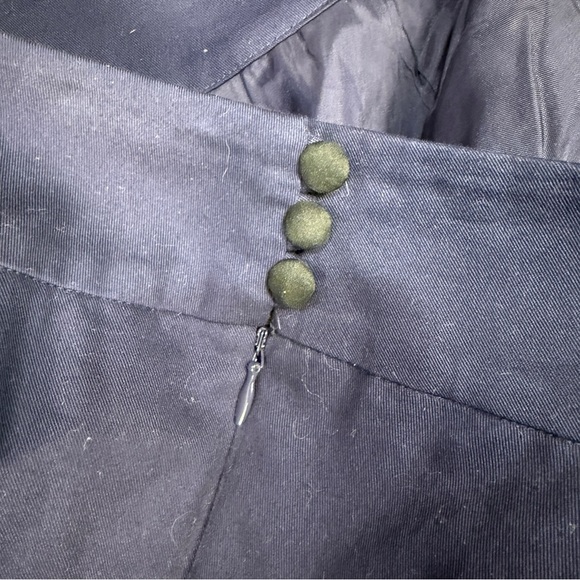 Anthropologie Floreat Navy Blue A-line Skirt with Floral Detail, Size 0 - Picture 3 of 6